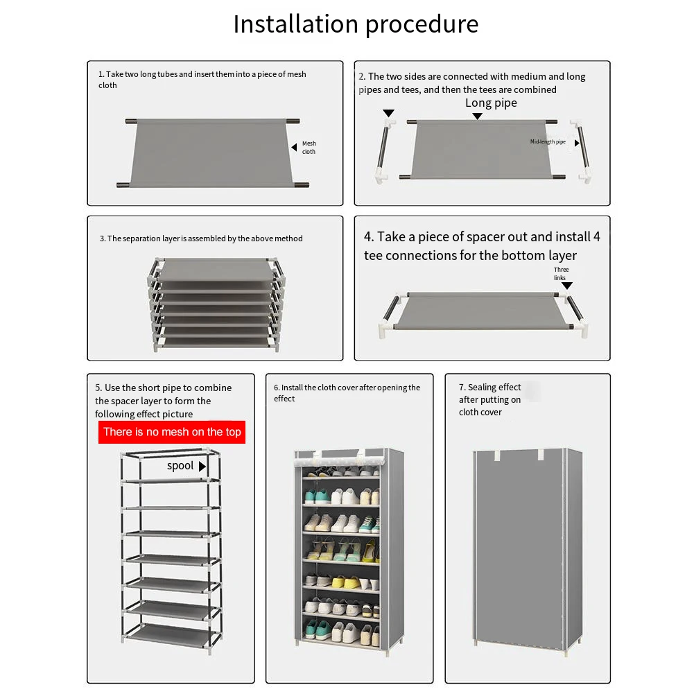 10-слойный шкаф для обуви с тканевым чехлом, пылезащитная полка для хранения обуви, отдельно стоящий органайзер для домашнего общежития, аренда корпуса