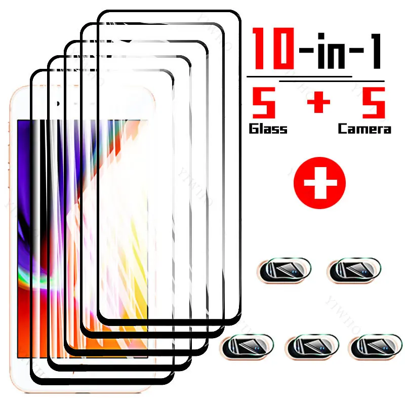 

Transparent Tempered Glass Film for IPhone 7 8 6 6S Plus Screen Protectors for IPhone SE 2020 2022 Protective Camera Lens Safety