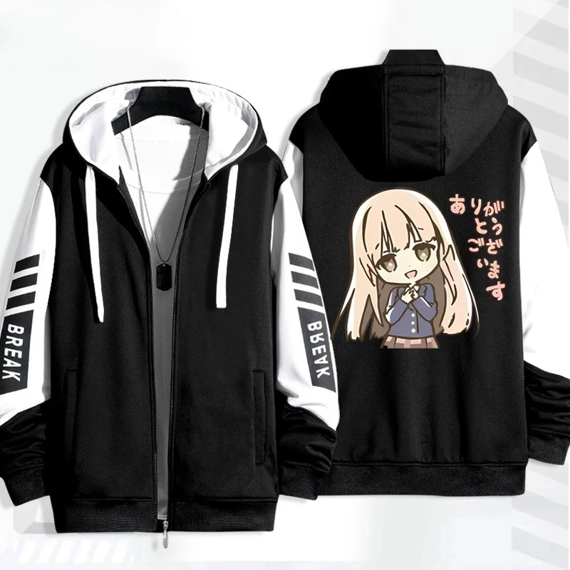 Anime The Angel Next Door Spoils Me Rotten Zip Up Women/Men Hoodie Sweatshirt Shiina Mahiru Cosplay Zipper Hooded Jacket