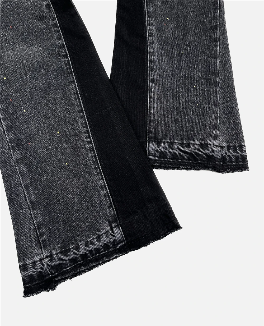 Men Paint Splatter Deconstructed Jeans Ripped Holes Spring Autumn Streetwear
