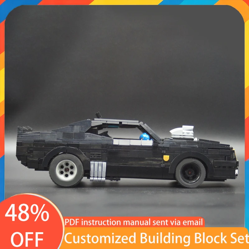 

1221 PCS Speedy Sports Car Max V8 Interceptor MOC Customize Modular Building Block Brick Kids Model DIY Assembly Toy Gift