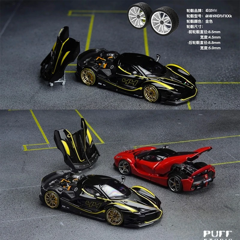 

PuffStudio_1/64 Пропорциональные колесные диски диаметром 8,5/8,8 мм с резиновыми шинами, подходят для модификации моделей автомобилей, аксессуары