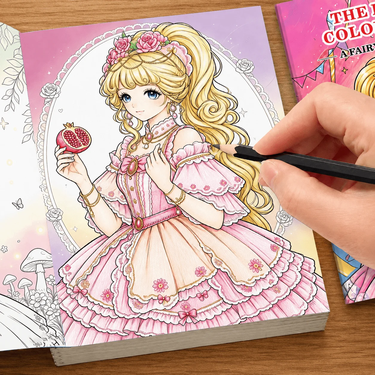 Princess Coloring Book 32 Pages, Beautiful Princess Activity Drawing Book for Kids, Stress‑Relief Colouring Workbook Gift