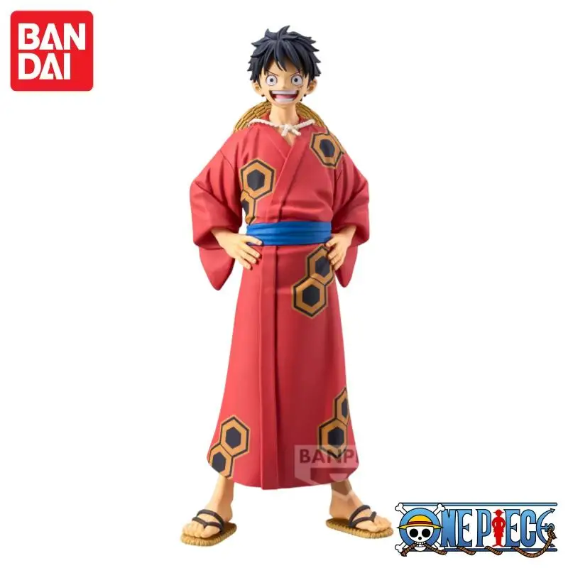 

In Stock 100% Original Bandai One Piece Dxf The Grandline Series Monkey D Luffy Yukata Ver. Pvc Anime Model Toys