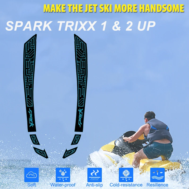 

Premium EVA Non-Slip Pad Self-Adhesive for SPARK TRIXX 1 & 2 UP 2017-2023 Jet Ski Marine Traction Mat Waterproof Durable ﻿