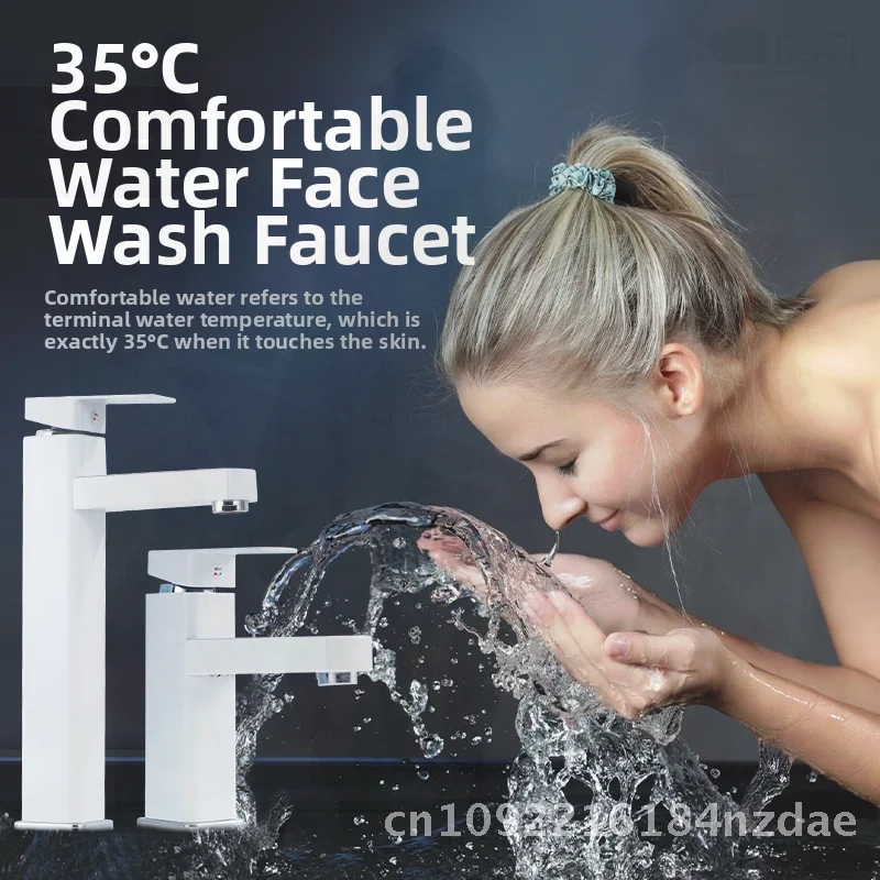 

Digital Display Bathroom Faucet Stainless Steel Hot And Cold Basin Tap with Electronic Monitoring Black White Gold Styles