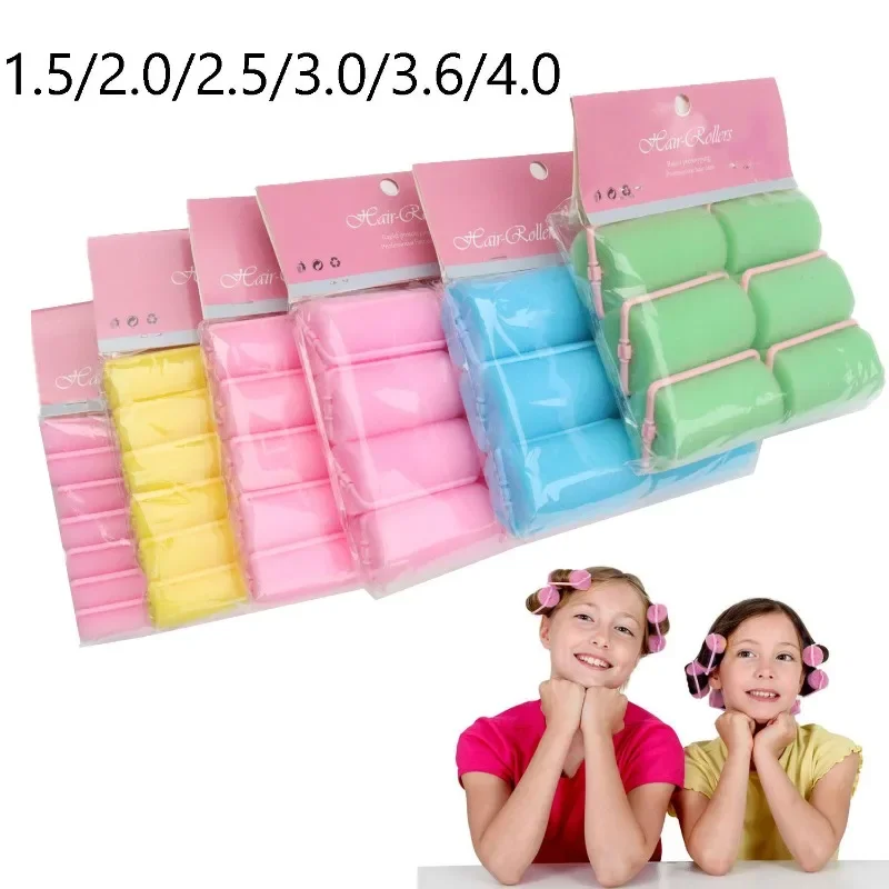 High Quality Soft Magic Sponge 6 Sizes Foam Hair Rollers DIY Hairdressing Tool Kit Women Styling Not Hurt Hair Heatless Curlers