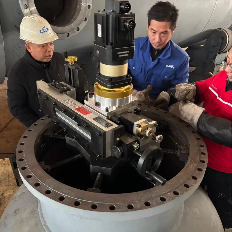 WF-610 Portable Flange Facing Machine ID Mounted Electric/Pneumatic Powered Onsite Flange Repair Lathe with RTJ Groove