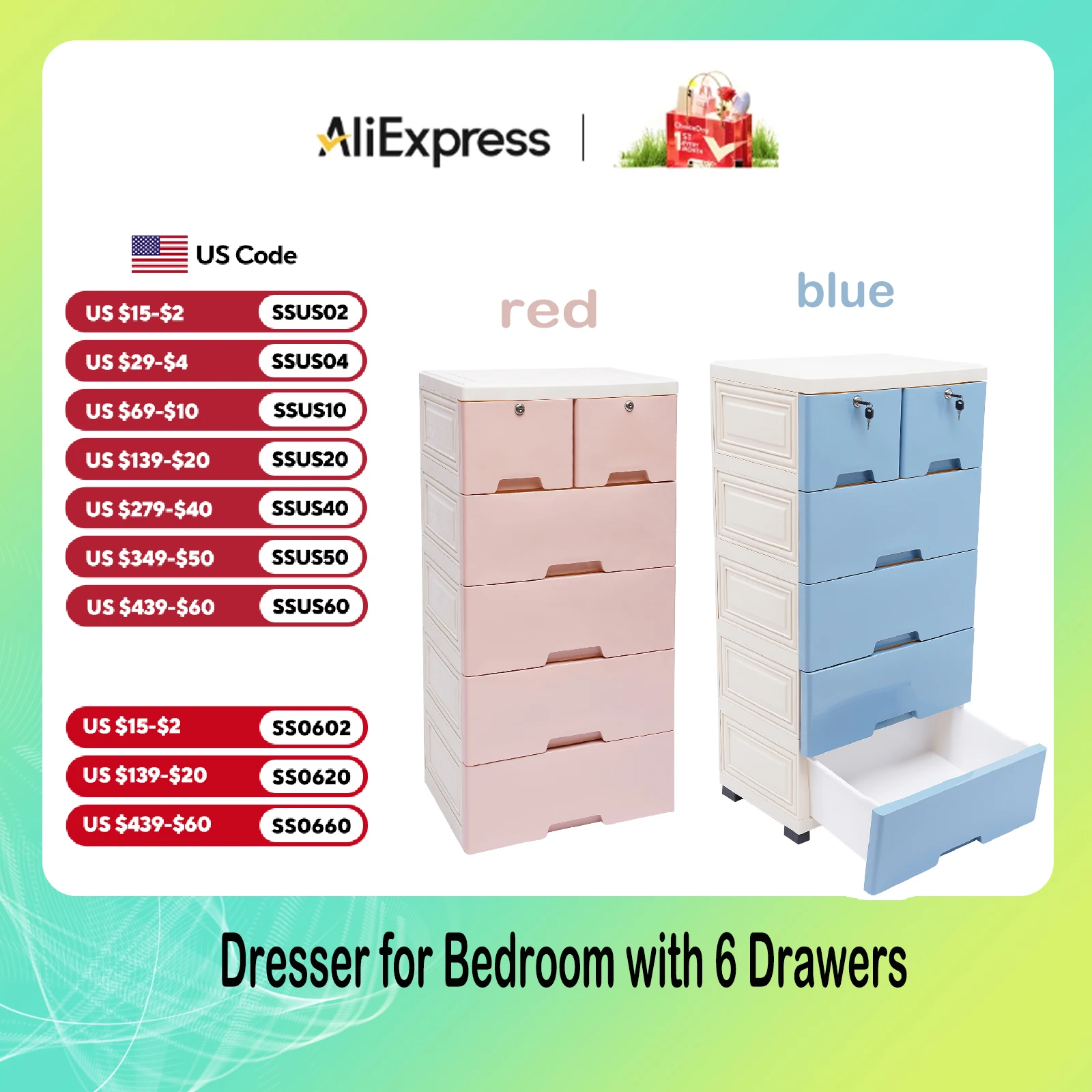 

Dresser for Bedroom with 6 Drawers, Clothes Drawer Fabric Closet Organizer, Cloth Dresser with Metal Frame and Wood Tabletop