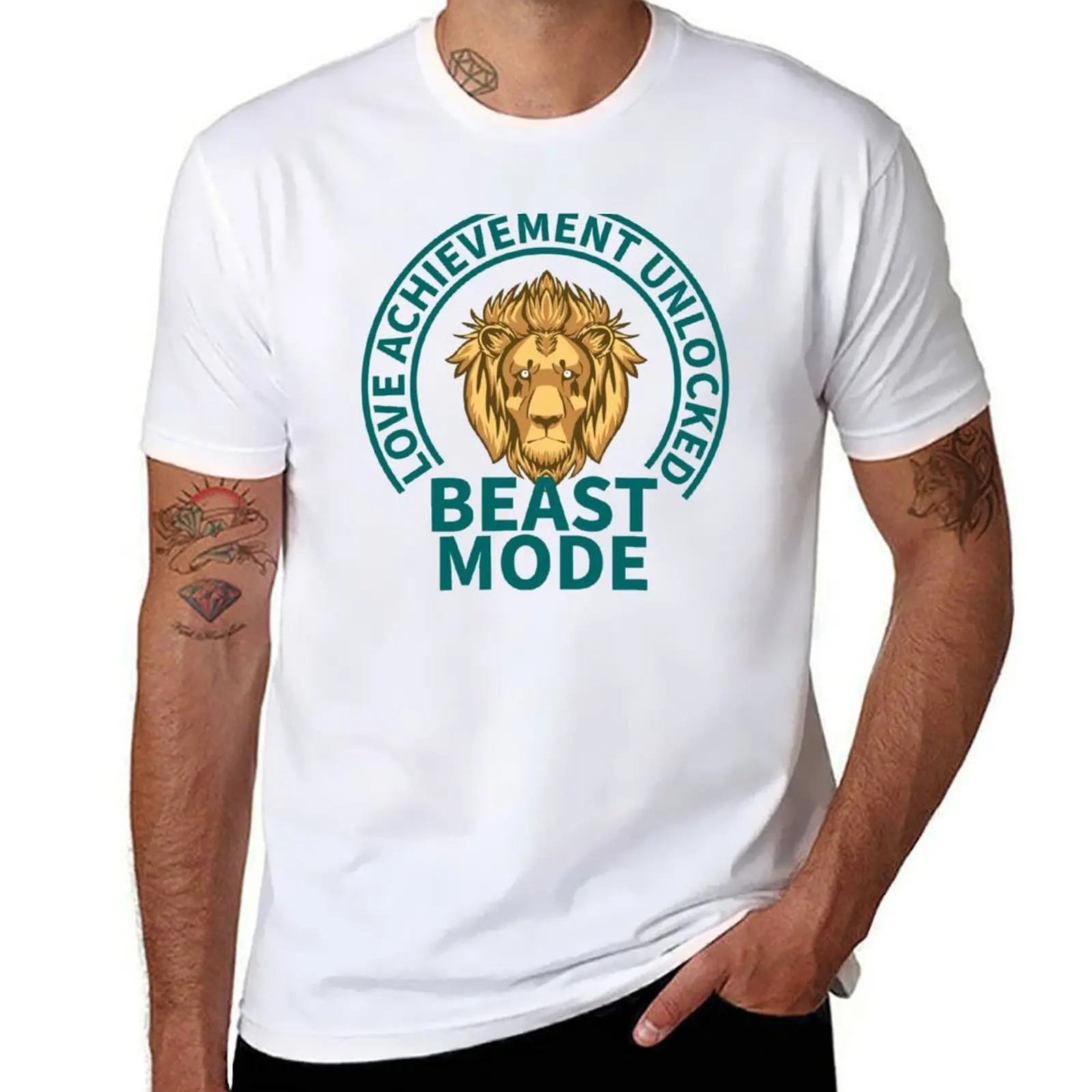 

Beast tshirt Mode t cotton 100% Love Unlocked: T-Shirt Achievement anime shirts