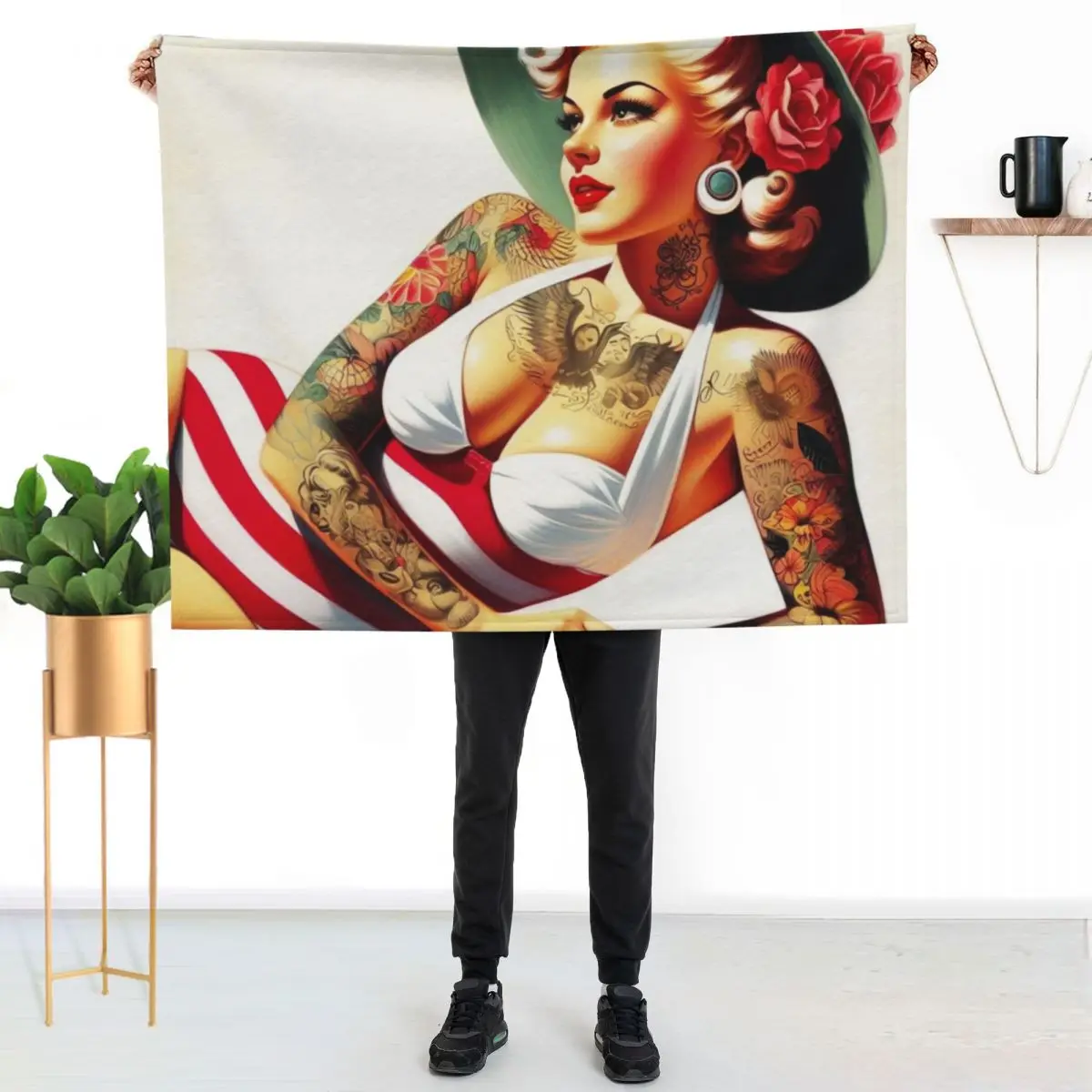 Hot Swimsuit Pin-up Throw Blanket Tourist Decorative Sofa Thin Summer Blankets Sofas Of Decoration for winter Blankets