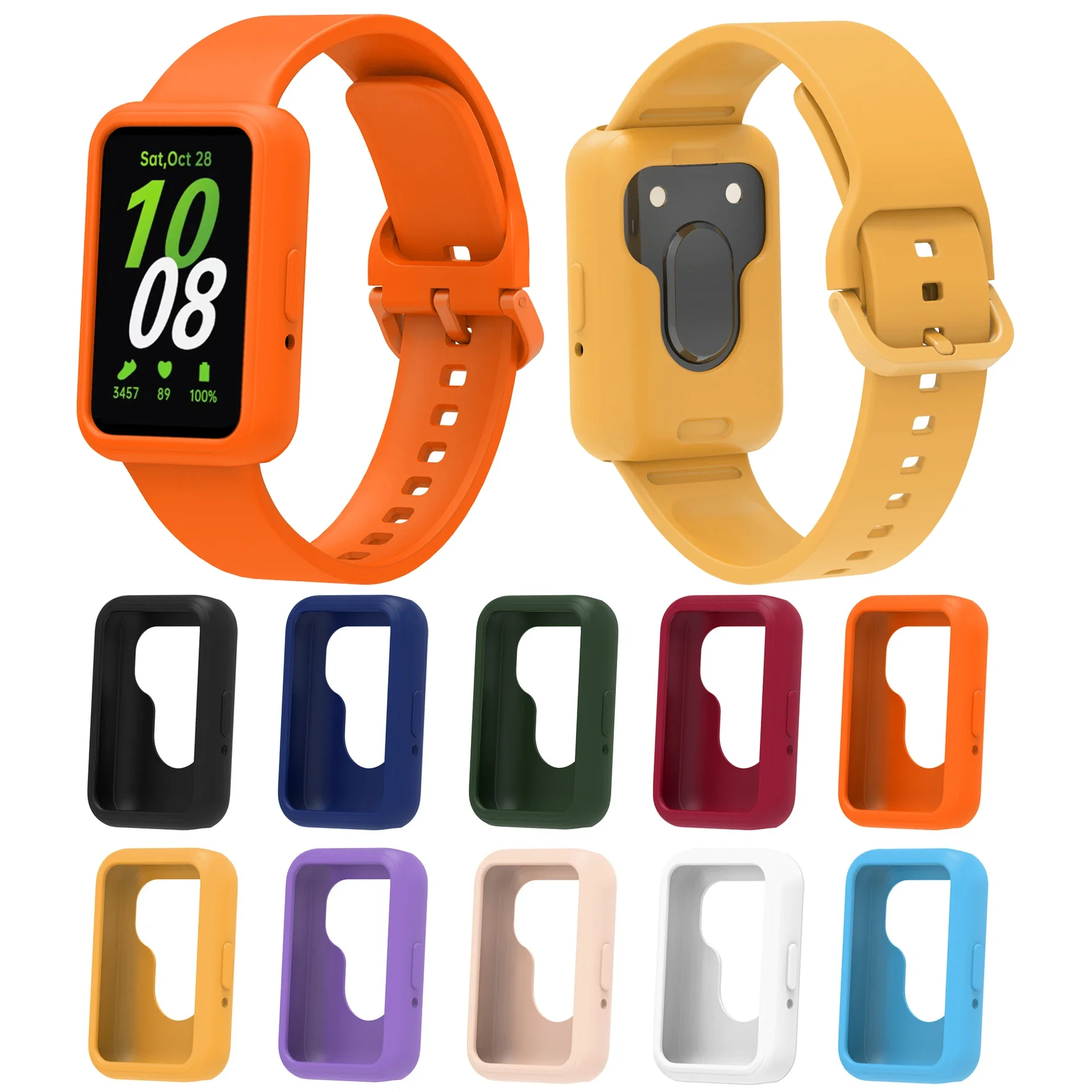 

Silicone Case for Samsung Galaxy Fit 3 Watch Cases Screen Protector Soft Protective Cover For Samsung Galaxy Fit3 Accessories