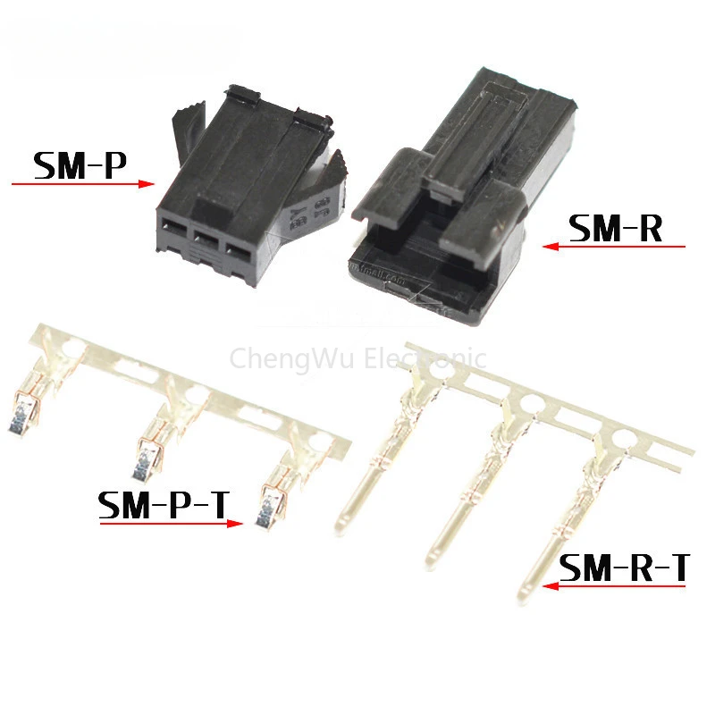 10 Set SM 2.54 Connector 2P 3P 4P 5P 6P JST Pitch 2.54 Mm Male+Female+Terminals