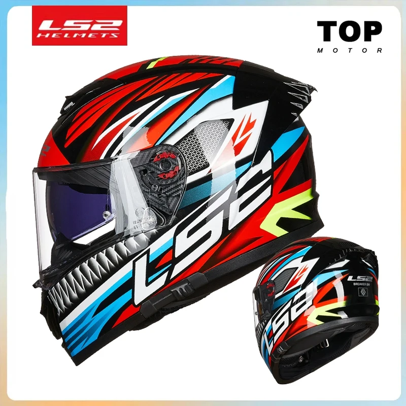 LS2 FF309 خوذة سباق الدراجات النارية للجنسين مع عدسة مزدوجة تقنية مضادة للضباب مغلقة بالكامل لتغطية الوجه بالكامل مقاس عالمي #1