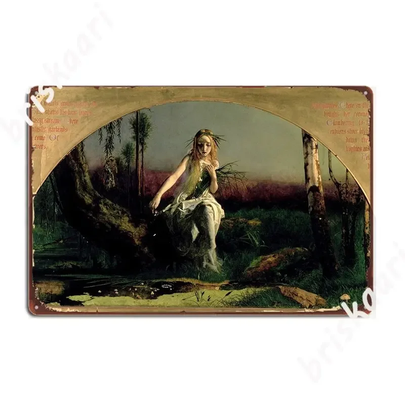 Ophelia 1852 Arthur Metal Sign Wall Funny Wall Decor Cinema Living Room Tin Sign Posters