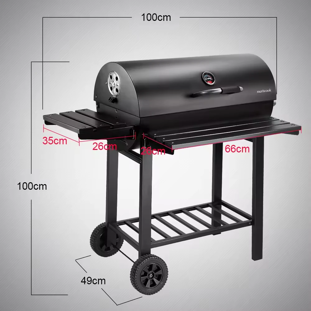 Premium SS304 Grid BBQ Grill - Foldable Portable  Smoker with Charcoal Tray, for Outdoor Garden Backyard, Heavy-Duty