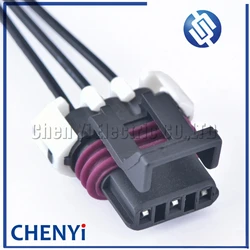 3 Pin Way black female temperature Sensor Plug auto waterproof connector 12129615 12110293 with 15cm wires For Metri-Pack 150