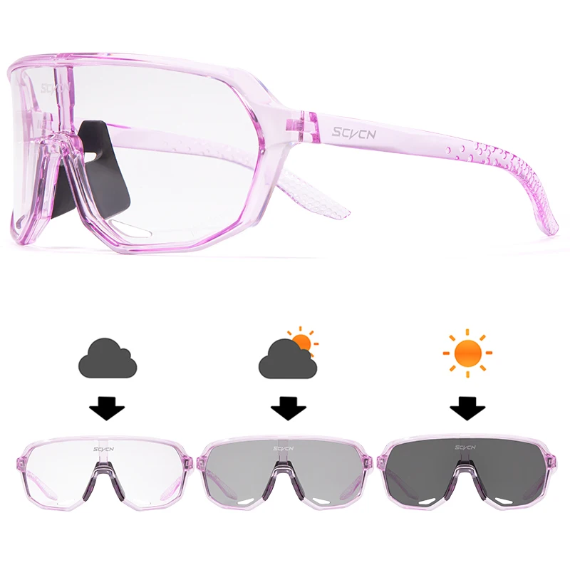 SCVCN Radfahren Gläser UV400 Photochrome Sonnenbrille Männer Sonne Mountainbike Straße Fahrrad Brillen Sport Laufen MTB Zyklus Gogg 5