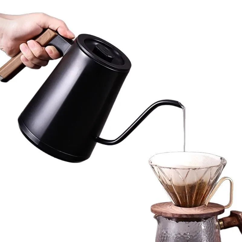 Hand brewing pot Coffee temperature control pot Stainless steel slender nozzle Electric kettle Thermal insulation pot