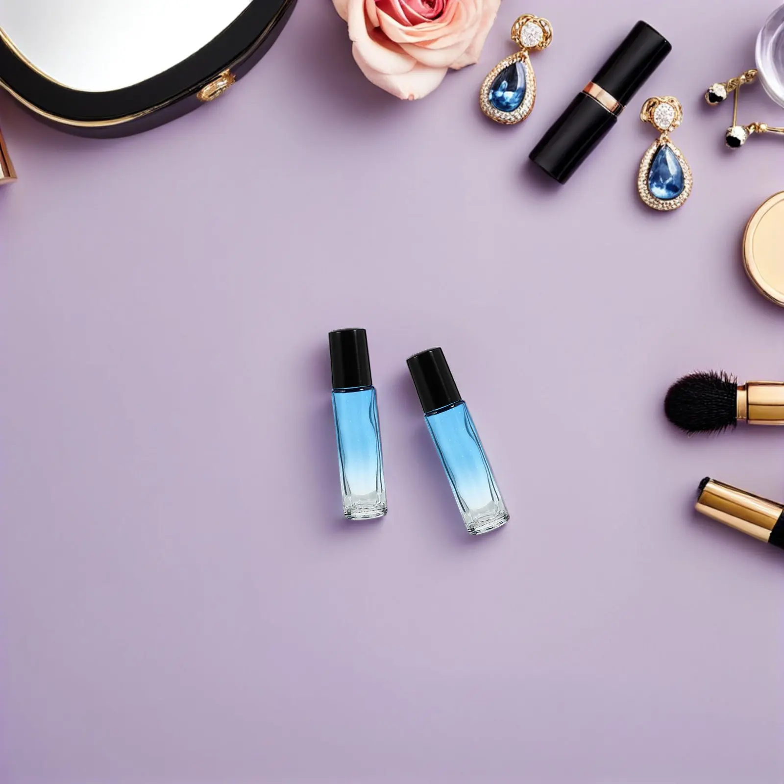 

20Pcs 10Ml Empty Glass Roller Ball Bottles for Essential Oils Perfume Oils Massage Therapy Skincare Aromatherapy Travel