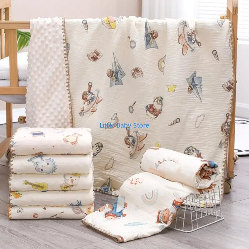 N80C Coperta leggera per neonati Coperta traspirante Coperta sottile per neonati Modello adorabile