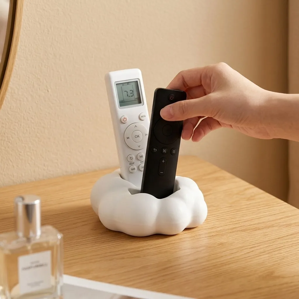 Cloud shape remote control storage box,can put brushes,pen,desktop storage,cute home decoration,back to school, Christmas gifts