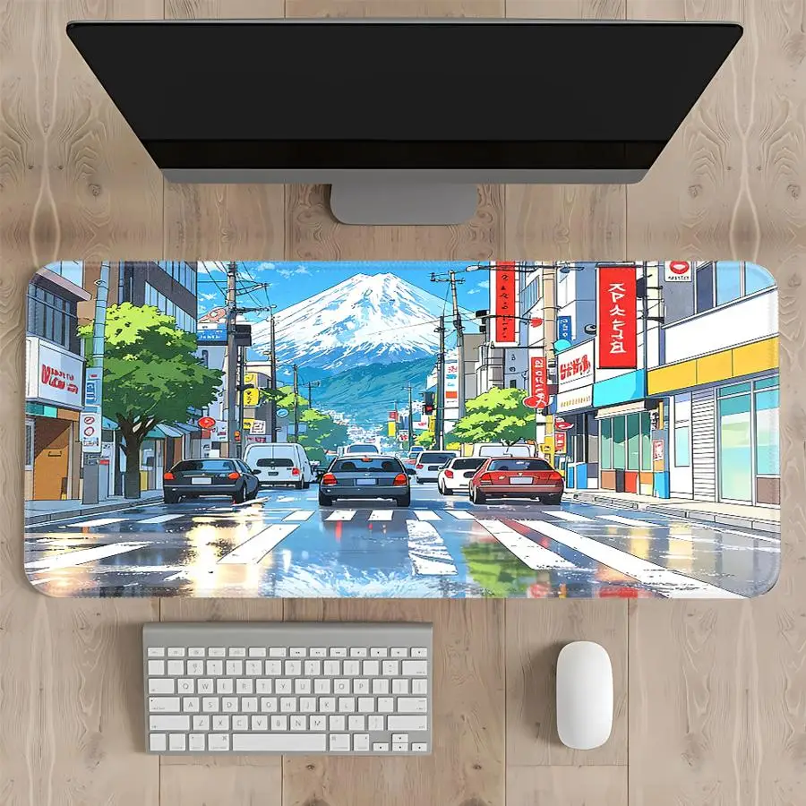 

Waterproof Mouse Pad Game Console Pad Keyboard Mouse Pad Computer Laptop Pad office Pad Desk accessories Cartoon Fuji Scenery
