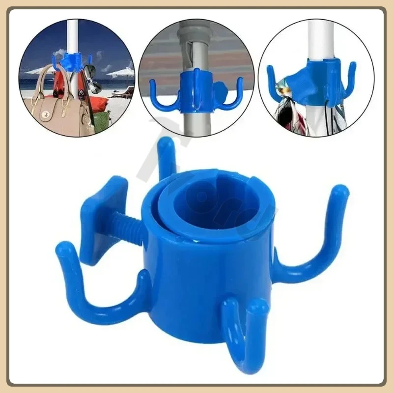 

Beach Umbrella Hanging Hook 4-prongs Plastic Umbrella Hook Hanging For Towels/Hats/Clothes/Camera/Sunglasses/Bags-Accessories