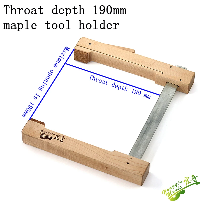 HUATOOL Hartes Ahornholz Eisen Deep Throat Klemme für Gitarre Cello Violine Brücke F-Form Holzbefestigung Holzarbeiten – Detail 26