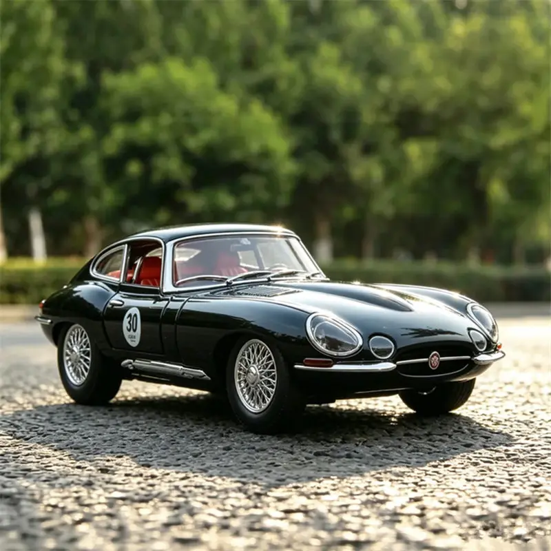 1:24 Jaguars E-type Alloy Classic Vintage Sports Car Diecast Metal Retro Old Vehicles Car Model Simulation Sound Light Kids Gift