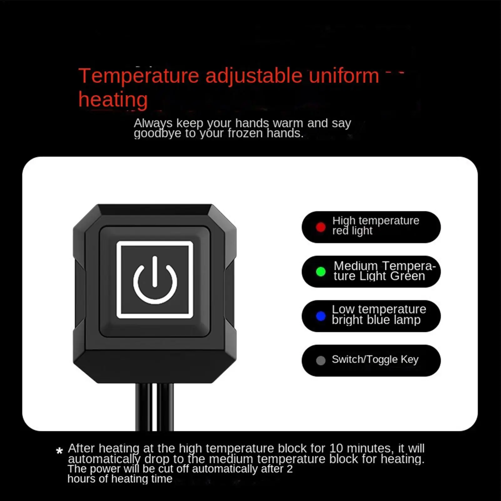 Heated Handlebar Covers Plug In 3 Temperature Waterproof Thermal Motorcycle Handlebar Cover Winter Hand Warmer Motorcycle Riding