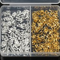 300Pcs/Lot 4.5x4mm Gold and Silver Color Wire Protectors Loops U Shape Connectors With Boxed For Jewelry Making Accessories