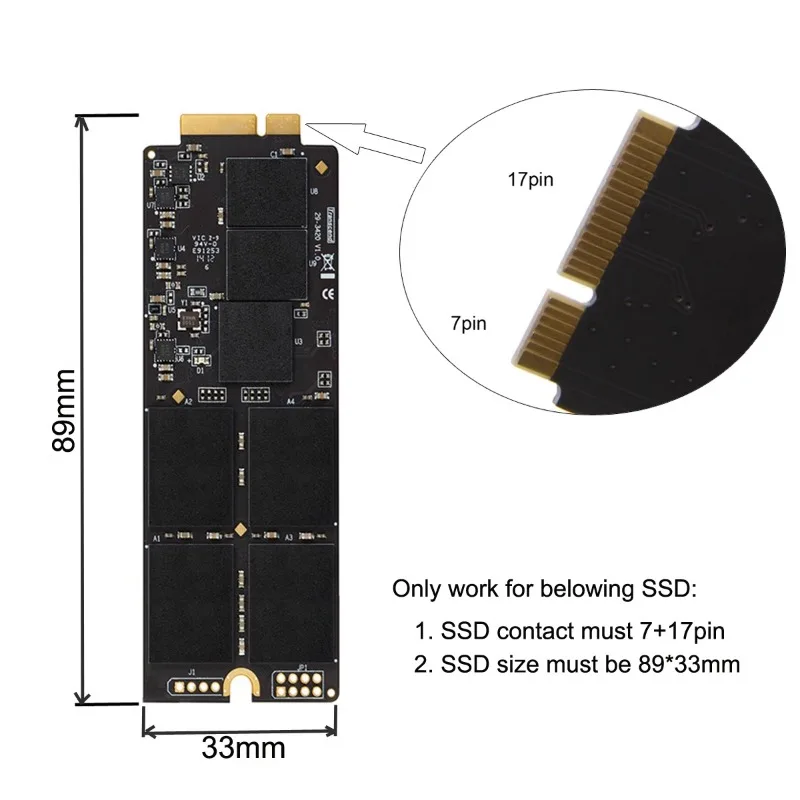 MacBook PRO RETINA A1425 17 + 7 SSD to USB Type-C Hard Disk Case UC-169