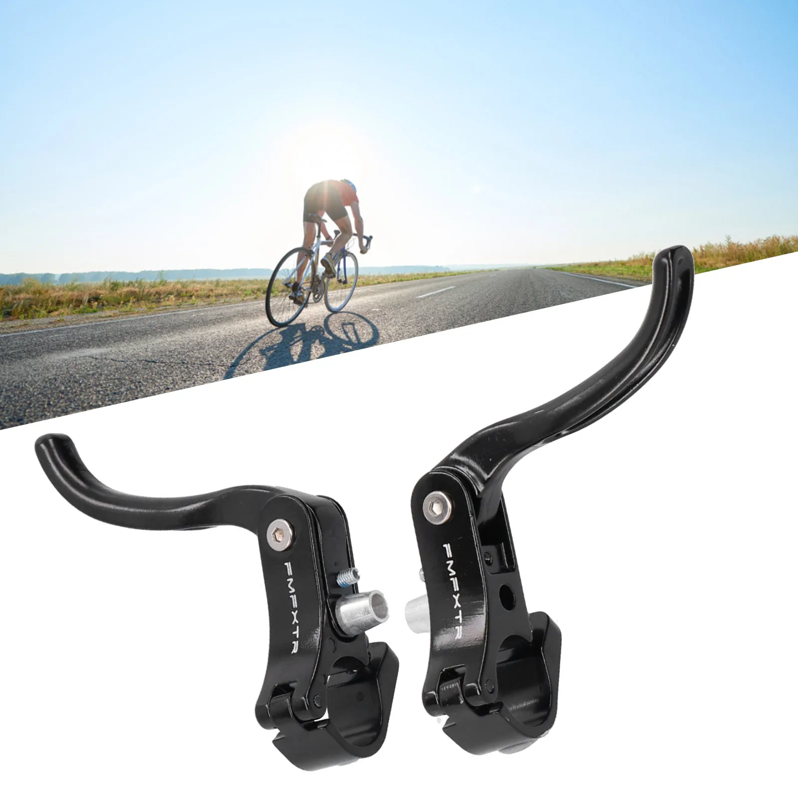 Brake Handle Brake Handlebar Pair of Brake Handle Lever Aluminum Alloy Universal Parts for Bike Road Bicycle Cycling Brake Lever