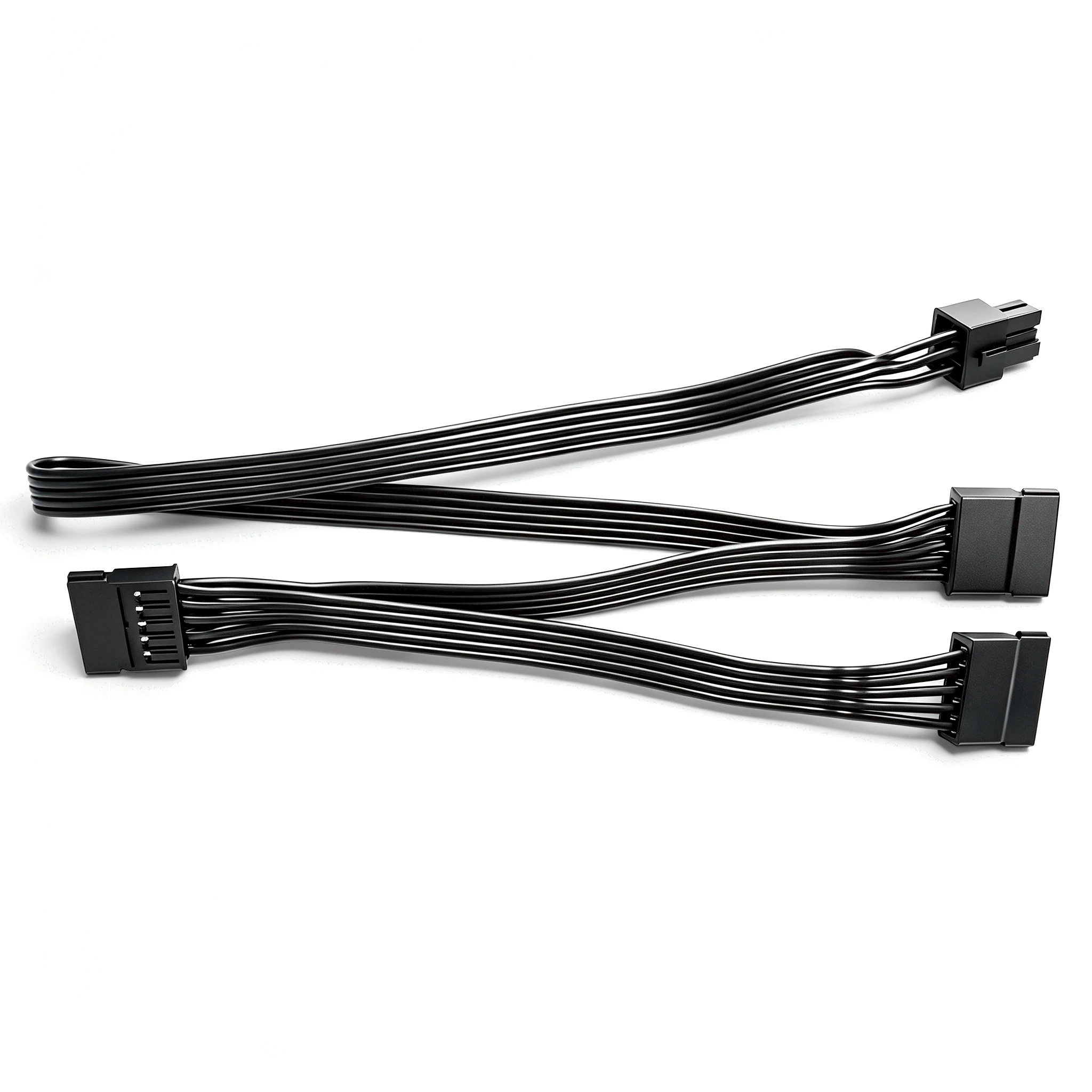 6PIN to 3 SATA Male Straight SSD HDD Power Cable for Seasonic FOCUS 550W, 650W, 750W, 850W, 1000W Platinum & Gold Modular Powers