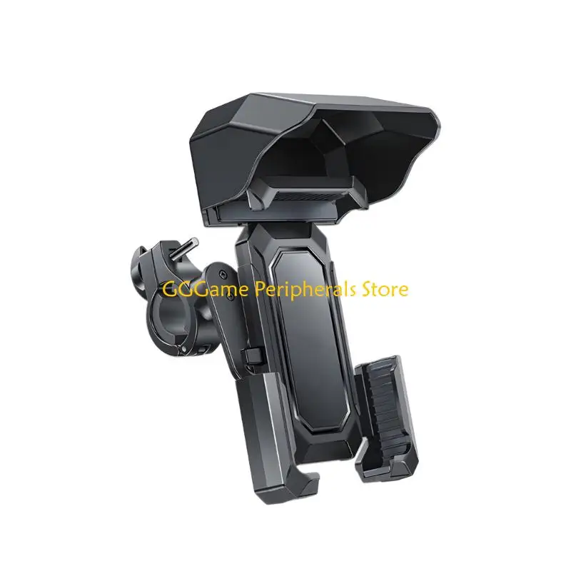 U55B Waterproof Bicycles Phone Holder Stand Motorcycle Handlebar Mount with Sunshade Universal Handlebar Phone Mount
