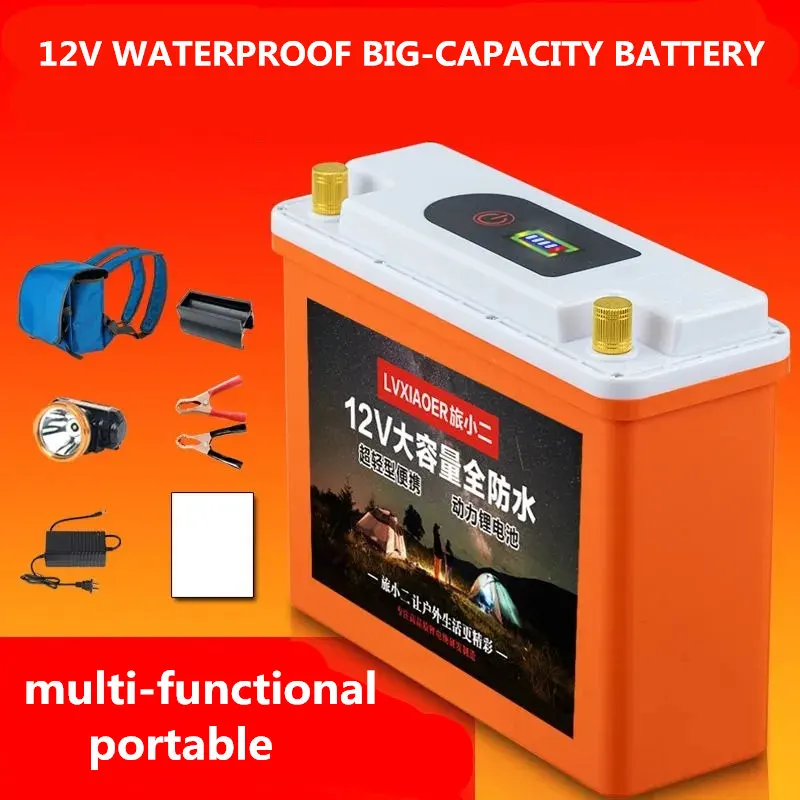 

Waterproof 12V High Drain 60AH-180AH Lithium Ion Battery Outdoor Portable 12V Light Power Source