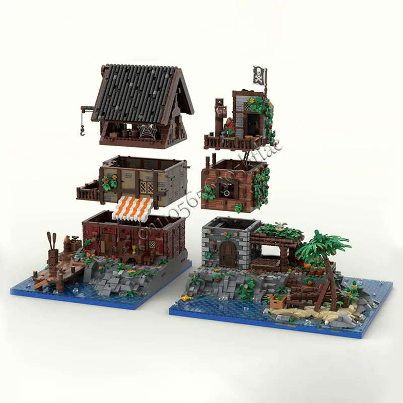 جديد 8625 أجزاء MOC جزيرة كبيرة اللبنات العمارة نموذج عرض لعب للأطفال لتقوم بها بنفسك الجمعية مفاجأة هدية عيد ميلاد