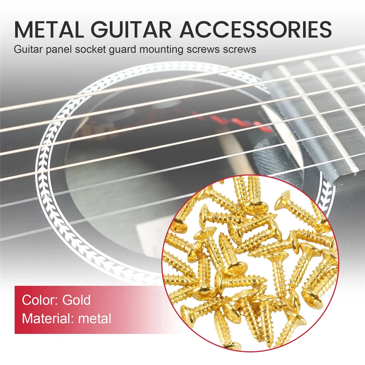 Tornillos de golpeador dorados para Fender Strat/Tele, 30 piezas, nuevo