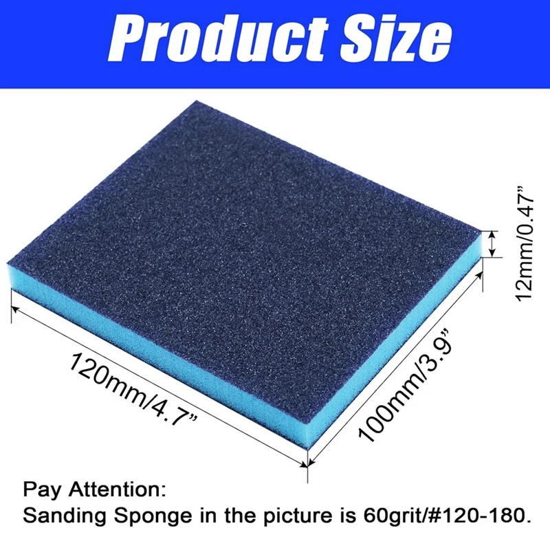 18PCS 60-200 Grit Sanding Sponge Sanding Block Set Wet Dry, Reusable And Washable Sanding Blocks For Wood, Rust Removal