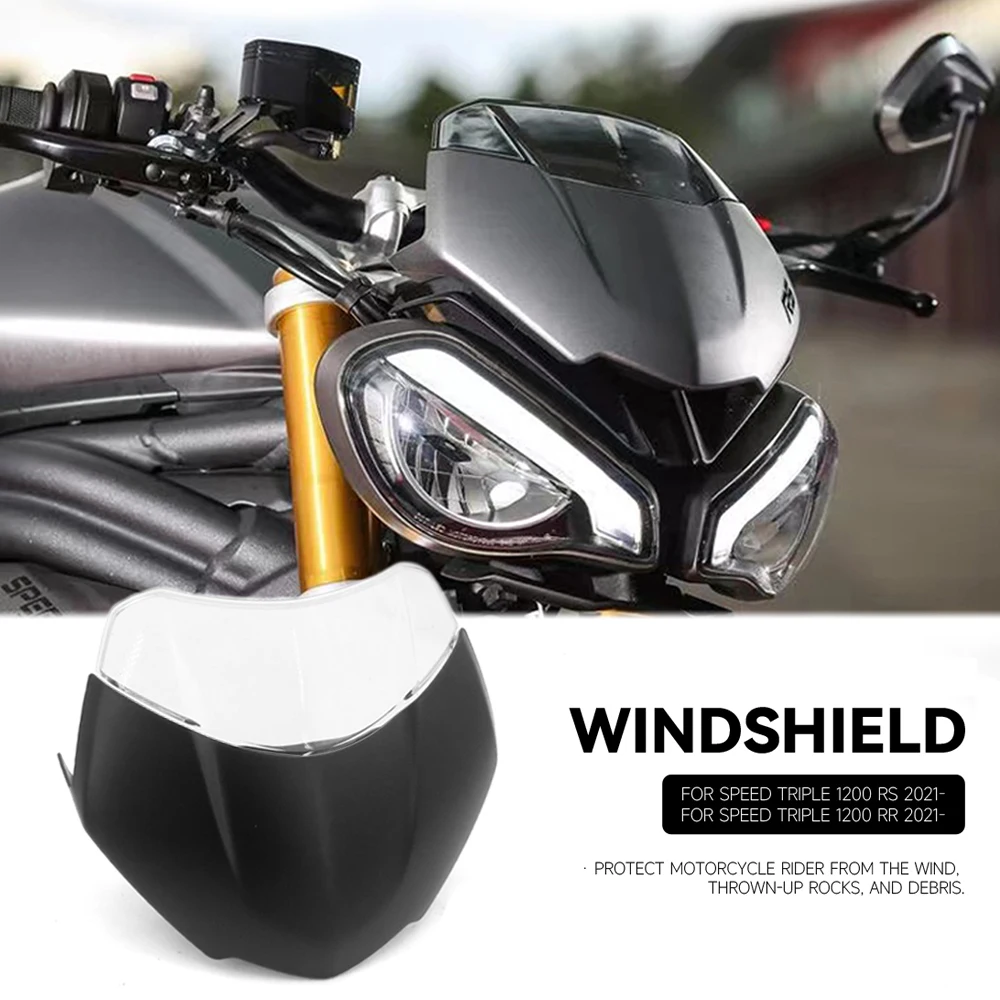 

NEW For Speed Triple 1200RS 1200RR 1200 RR RS 2021 2022 Motorcycle Front Windscreen Windshield Wind Deflector Screen Shield