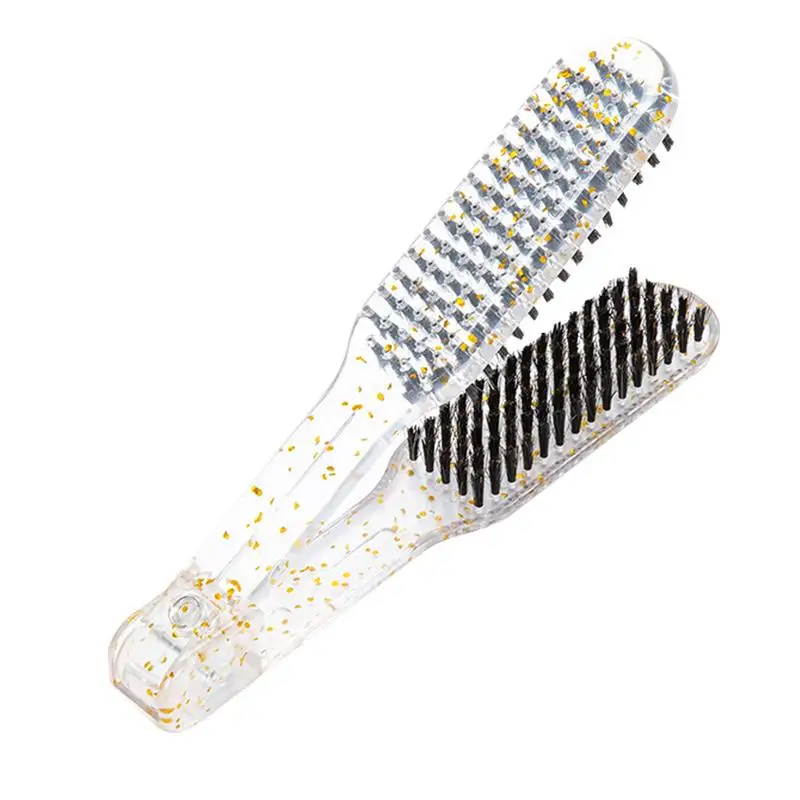 Javali Cerdas Alisador De Cabelo Escova, V Forma De Pente, cabelo Grosso Alisamento, braçadeira