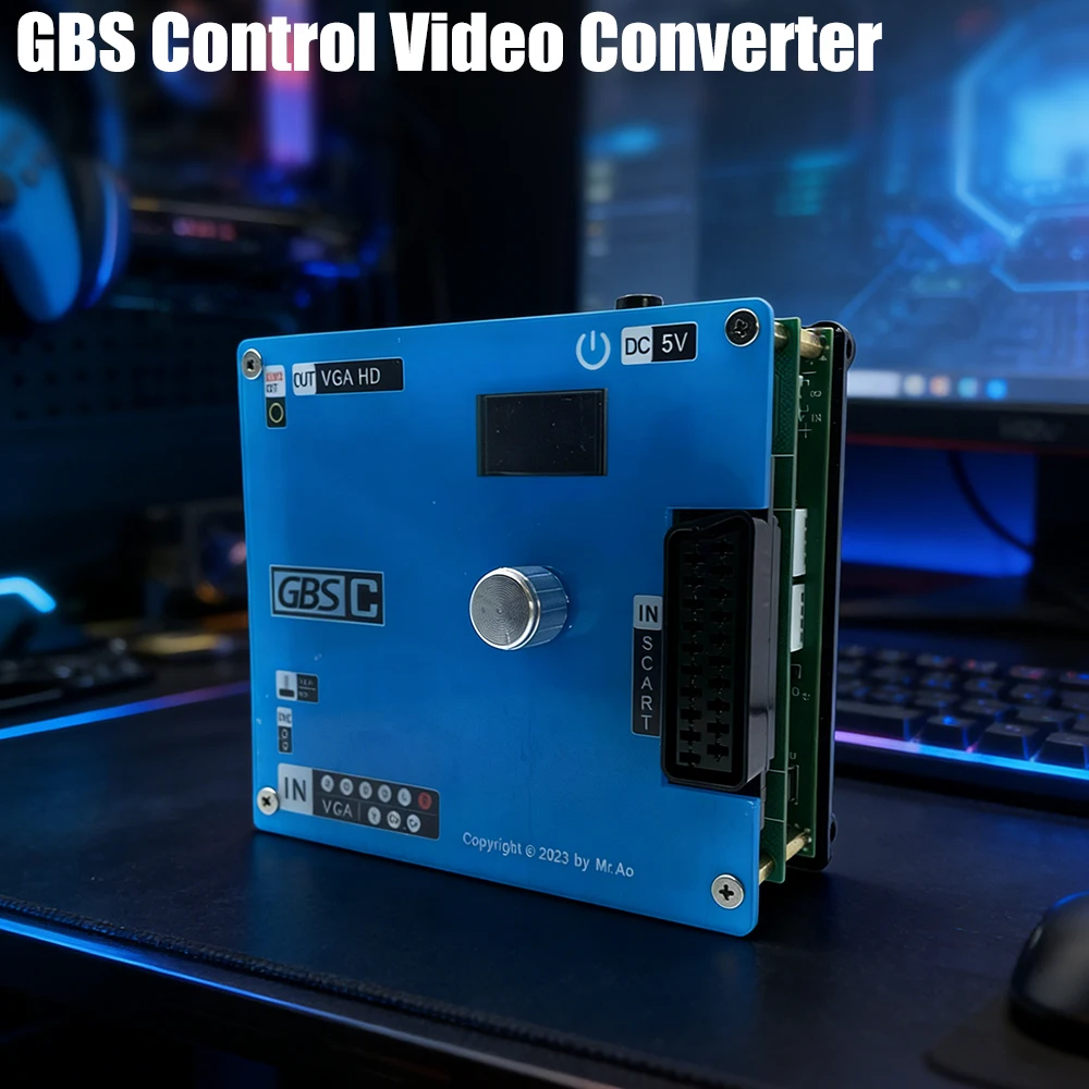 Arcade Game RGBS RCA/VGA To VGA/RCA Converter LCD Screen VGA/SCART To VGA Scan Converter Supports 1080P for PlayStation2 Console