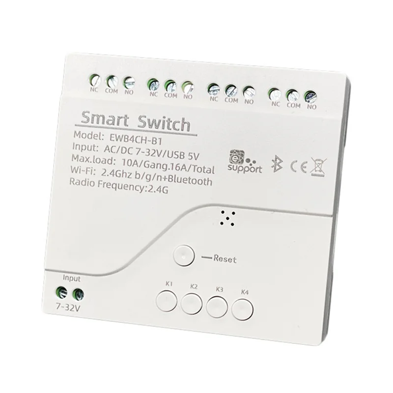 

B47C Ewelink Smart Switch Ewelink Wi-Fi Smart Switch Wi-Fi Bluetooth Беспроводной сухой контактный релейный переключатель 7-32 В