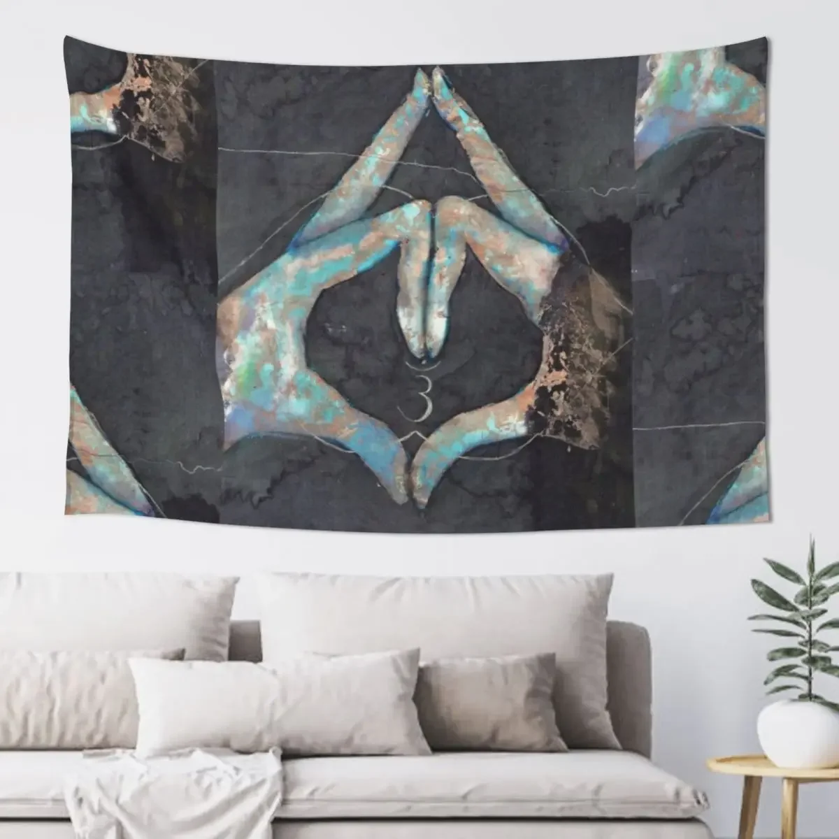 Ajna - third eye chakra mudra Tapestry Decoration For Bedroom Wallpaper Bedroom Carpet Wall Aesthetic Room Decor Korean Tapestry