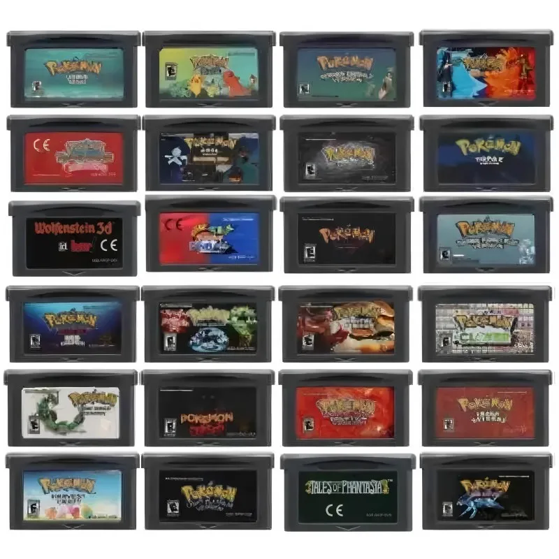 Pokemon Series GBA Game Cartridge 32 Bit Video Game Console Card Red Chapter Cursed Moemon FireRed Emerald for GBA NDS