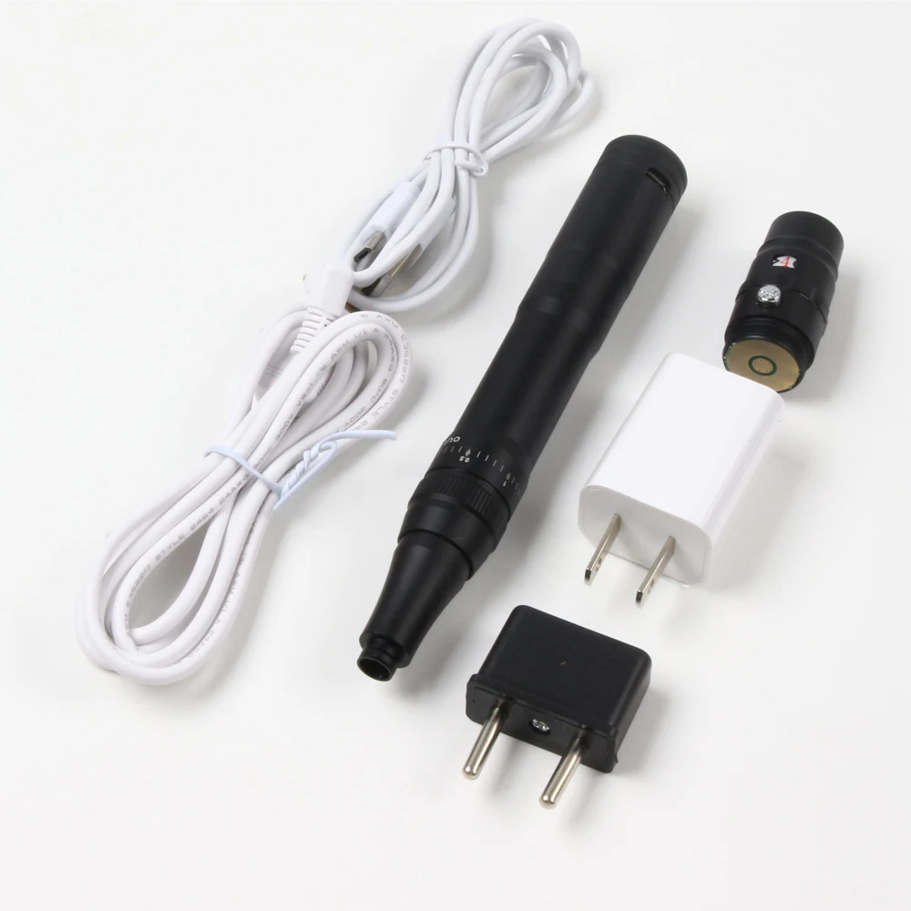 طقم آلة وشم ماكياج دائم لاسلكي ، تظليل الحاجب ، مايكروبليدنج الشفاه ، قلم وشم دوار ، 5 إبر #1