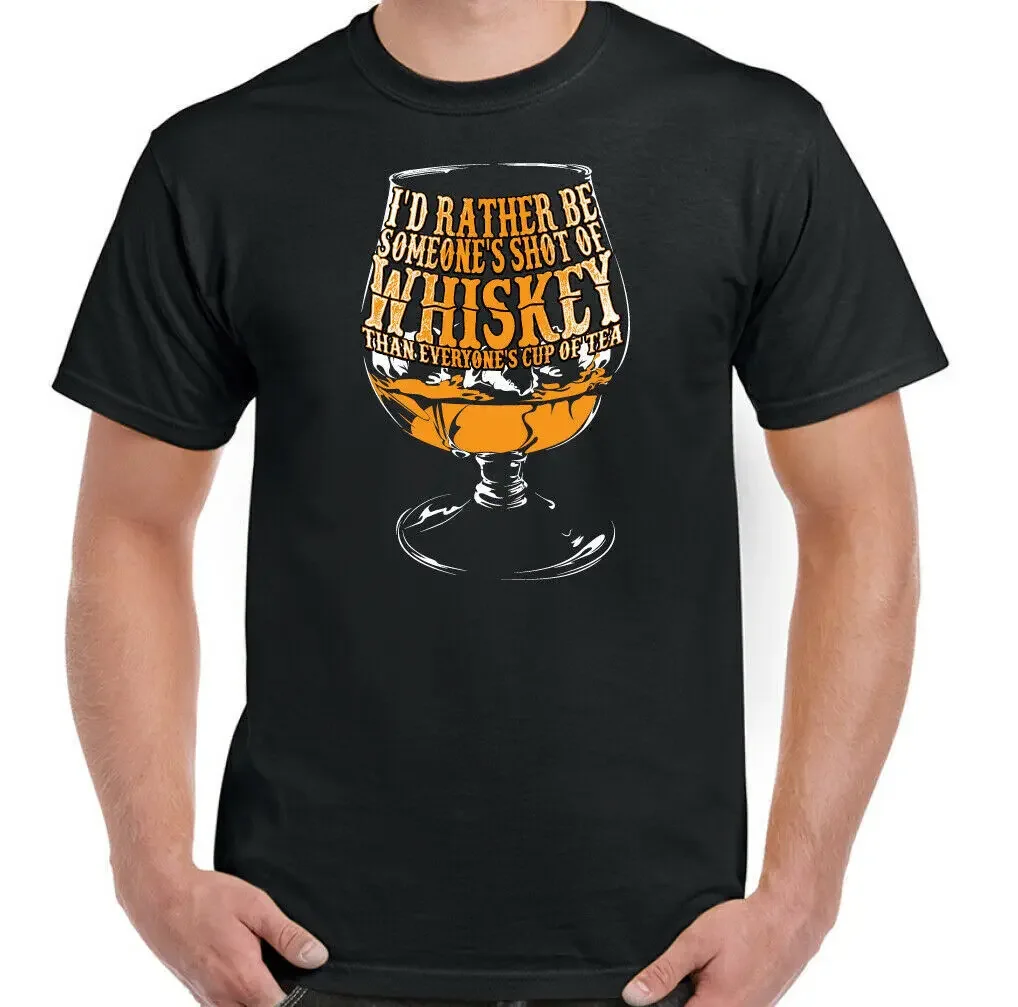 Whiskey T-Shirt Whisky Alcohol Humour Shot of Mens Funny Party BBQ Malt Glass