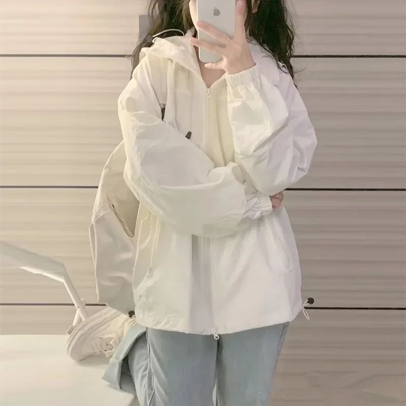 Petitechic Women's Short Jacket Sun Protection Clothing Summer 2024 New Arrival Fashionable Loose Fi