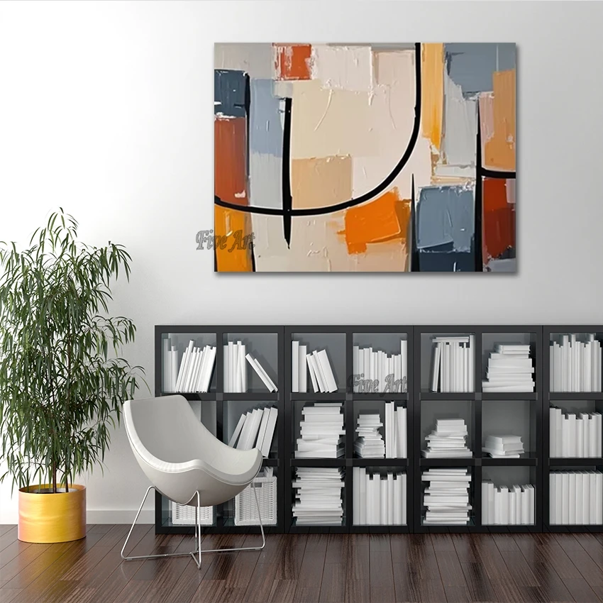 

Современный ножевой текстурированный настенный декор, безрамная акриловая художественная стена, дизайн холста, абстрактная картина, художественные вражения